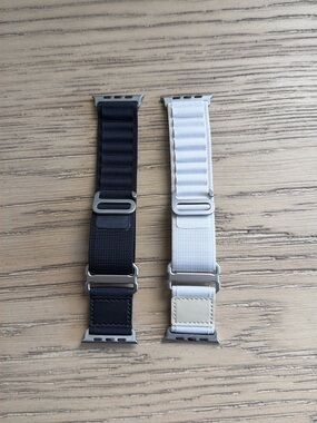 Black and White Nylon Watch Bands for Smartwatches